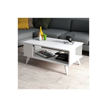Măsuță de cafea SHP0101, Alb, 90x52x40 cm - Alb