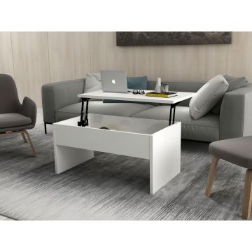 Masuta de cafea Akilli, Furny Home, 90x45x52 cm, alb