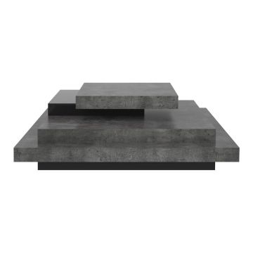 Măsuță de cafea gri cu aspect de beton 110x110 cm Slate - TemaHome ieftina