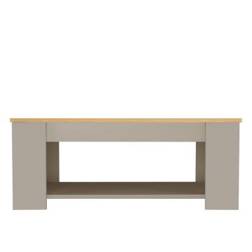 Măsuță de cafea gri cu aspect de lemn de stejar 105x47 cm Emerald – Støraa