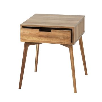 Masuta de colt, Wenko, Acacia, 50 x 55 x 50 cm, lemn/mdf, maro