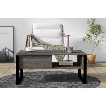 Masuta de cafea, Asse Home, Devon Orta  , 100x60x44 cm, Antracit