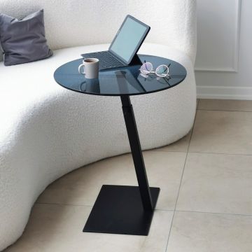 Masuta de cafea, Neostill, Fume, 40x75x40 cm, Negru ieftina