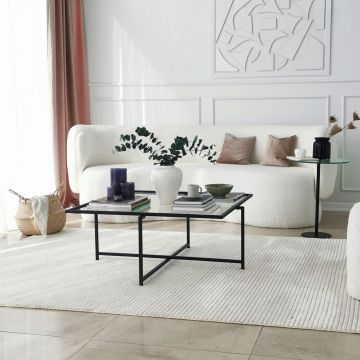 Masuta de cafea, Neostill, Sun S409, 85x35x85 cm, Negru ieftina
